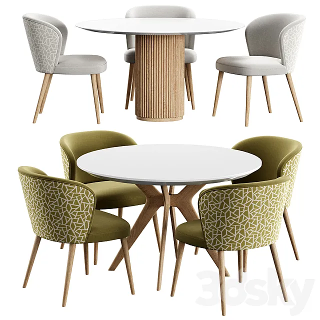 Chair Toby Konyshev PALAIS ROYAL Table Clark Table 3D Model