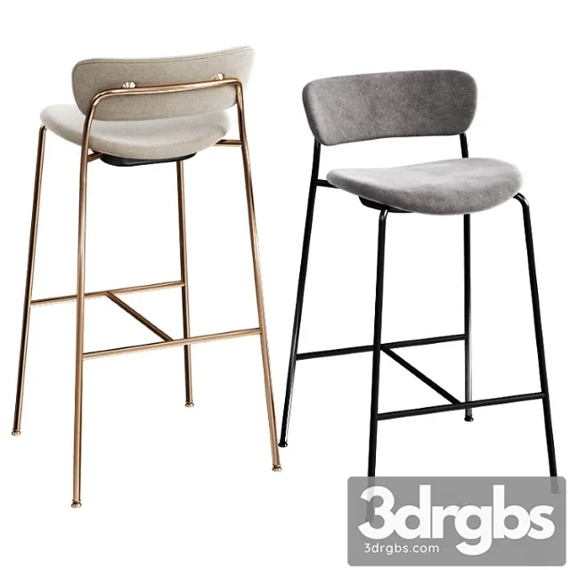 Chair & tradition pavilion bar & counter chairs 3D Model Free