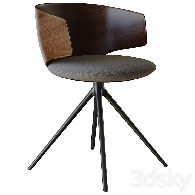 chair universal collection wooden backrest 3D Model Free