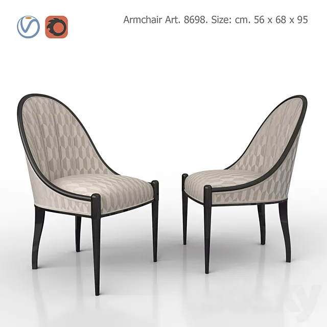 Chair upholstered. SALDA. Art8698. 3DModel