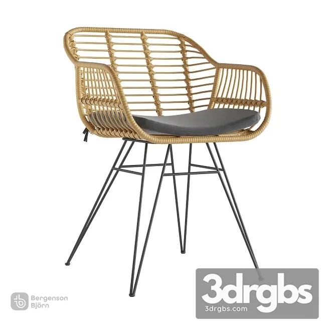 Chair Vetle Bent Rattan Bergenson Bjorn 3D Model Free
