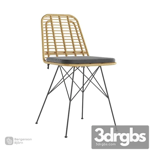 Chair Vetle Flat Rattan Bergenson Bjorn 3D Model Free