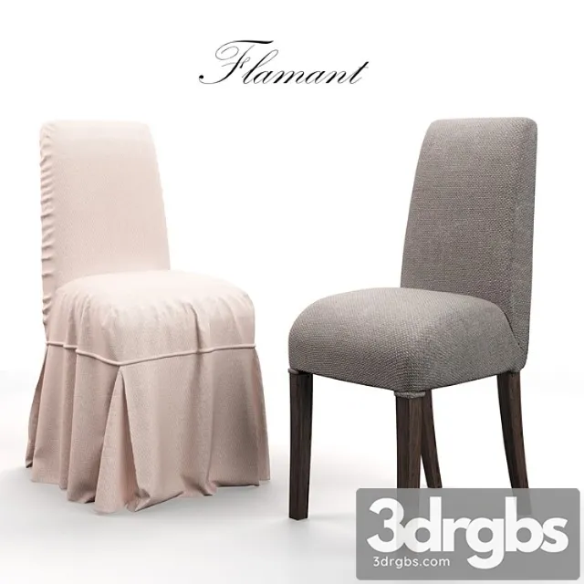 Chair Victoria and Chair Victoria Cover Long By Flamant 3D Model Free