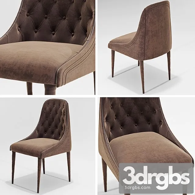 Chair Vittoria Frigerio Poggi High Capitonne 3D Model Free