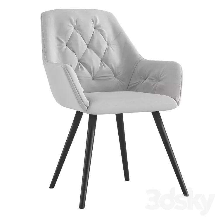 Chair with Armrest Kira Gray 3D Model