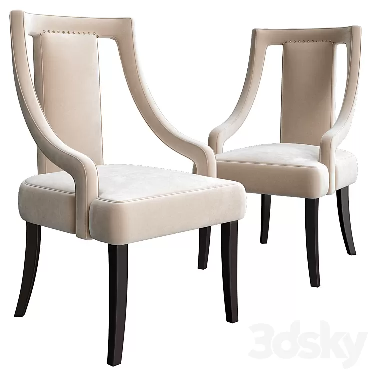 Chair with armrests ELK GROUP 3D Model