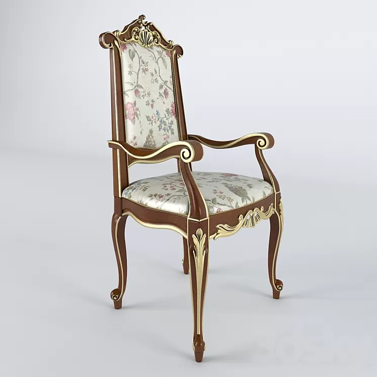 Chair With Armrests Modenese Gastone Art 12502 3D Model