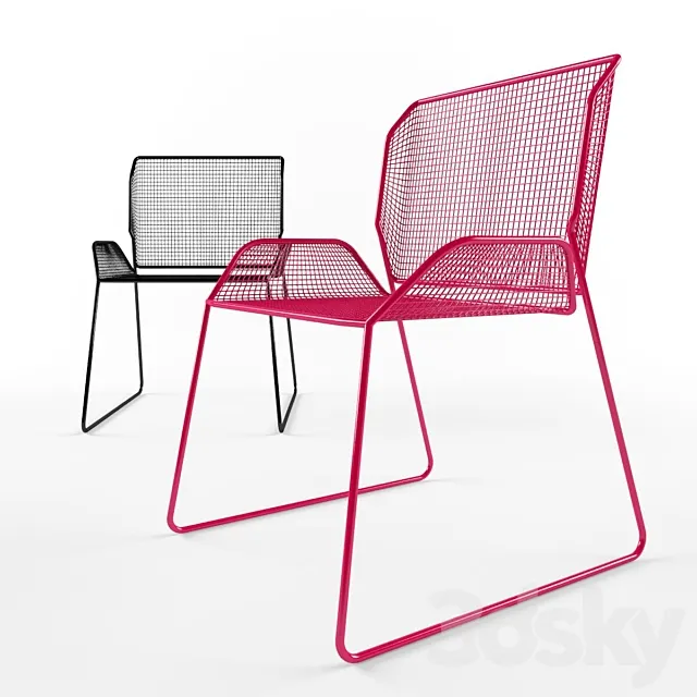Chair with perforation 3D Model