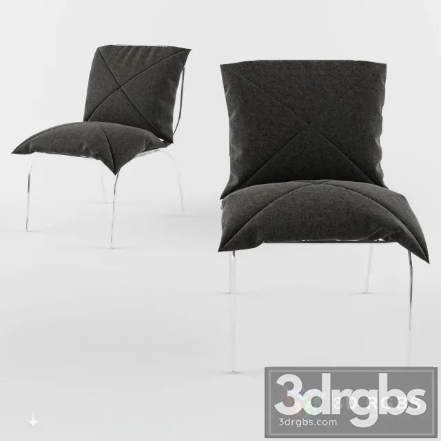 Chair With Pillows 3D Model Free