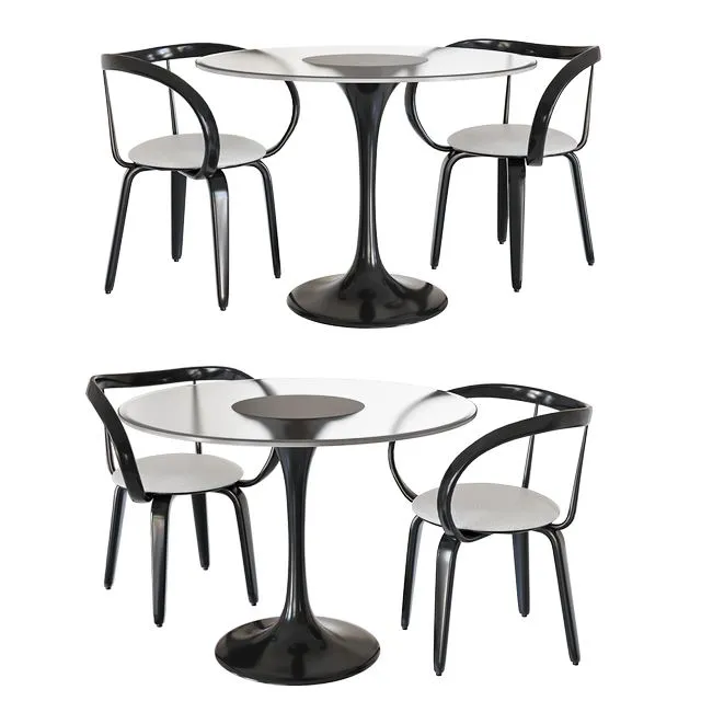 Chairs and table apriori 3D Model