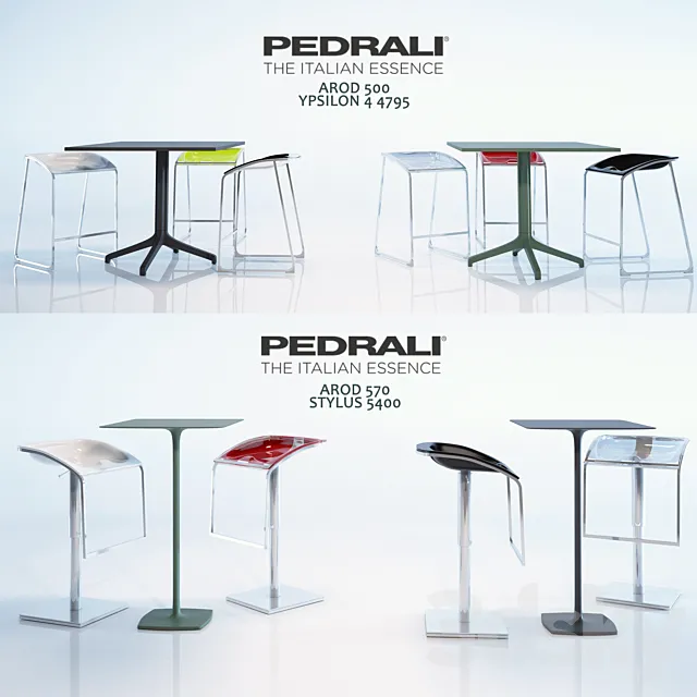 Chairs and tables 3D Model