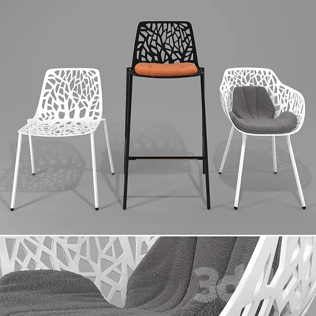 Chairs FOREST ABC 3DModel