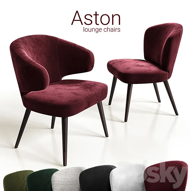 Chairs lounge Minotti Aston 3DModel
