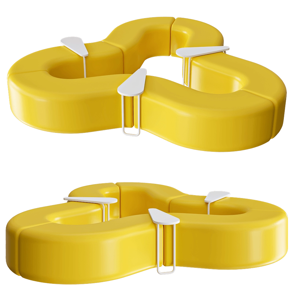 Chairs & More  - Garden bench Churros 3D Model