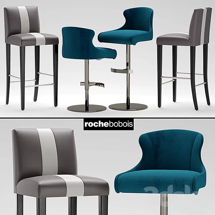 Chairs roche bobois Tabouret CARIOCA STEEPLE 3D Model