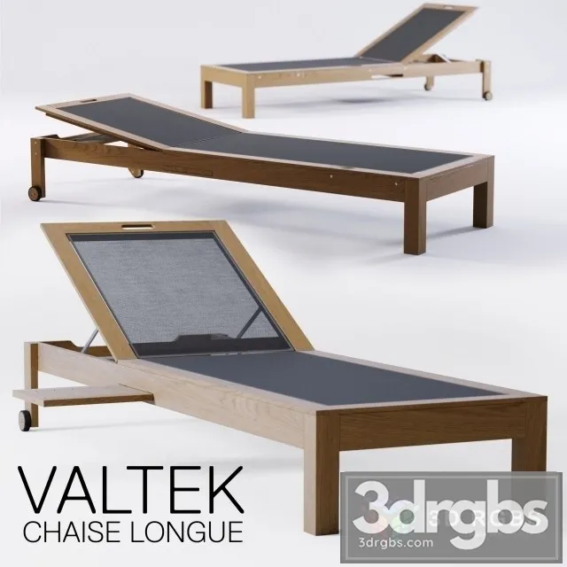Chaise Longue Valteck Teck 3D Model Free