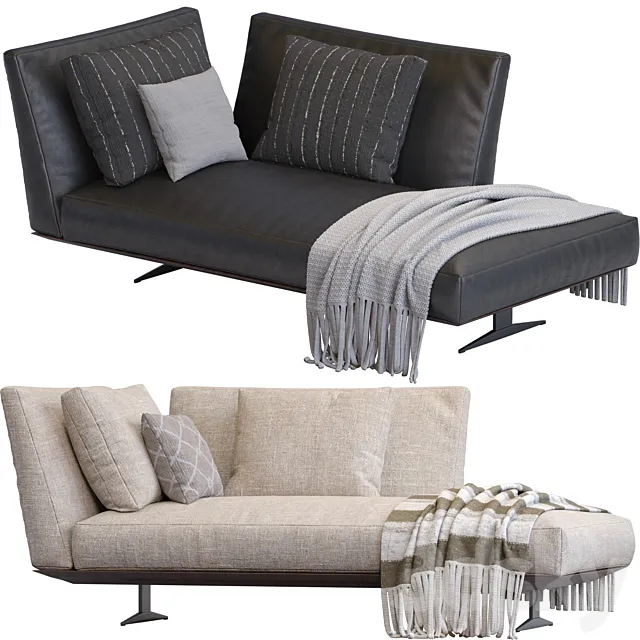 Chaise Lounge Evergreen By Flexform 3D Model