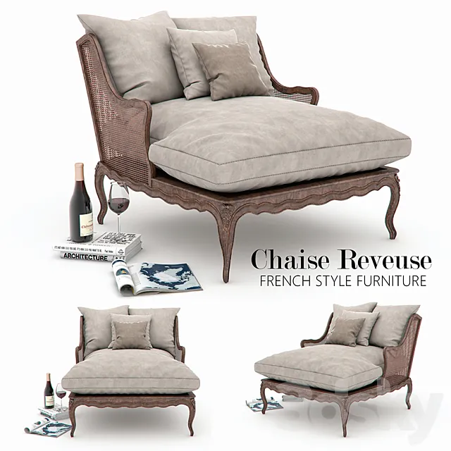 Chaise Reveuse FRENCH STYLE FURNITURE 3DModel