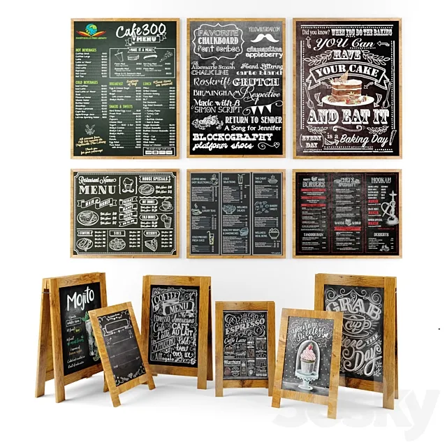chalk board 3DModel