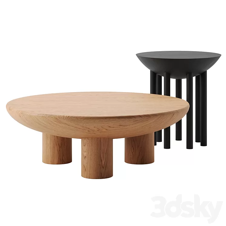 Chalon coffee tables by Kelly Wearstler 3D Model Free