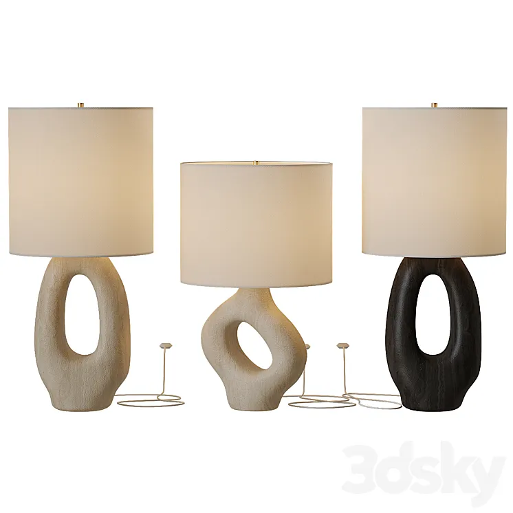 Chamber Ceramic Table Lamp 3D Model Free Download