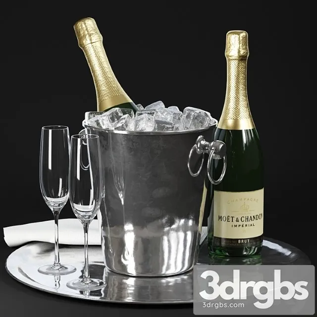 Champagne 3D Model Free