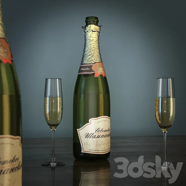 champagne 3DModel