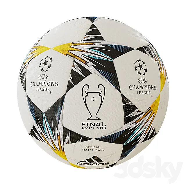 Champions League Final Kiev Ball 3D Model
