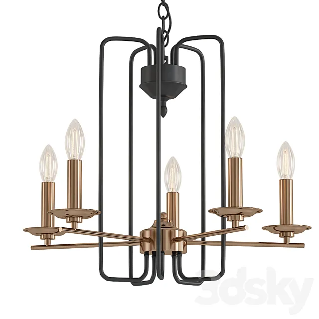 Chandelier 0190CL 5BK 3D Model