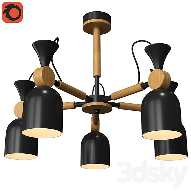 Chandelier 60055 Monte Collection by NB Light 3D Model