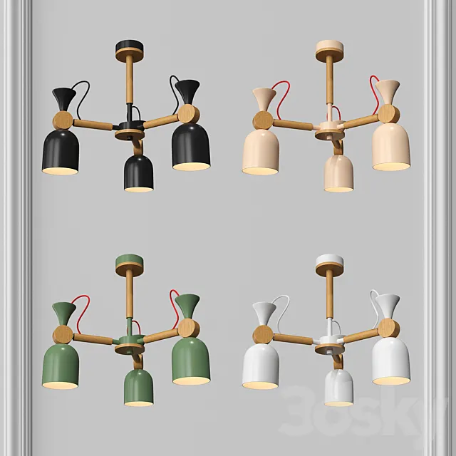 Chandelier 60366 from the Monte Collection by NB Light 3D Model