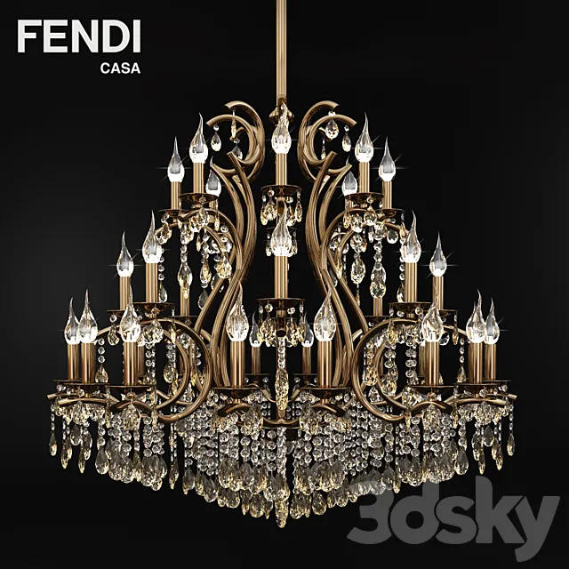 Chandelier _ Fendi Casa 3D Model