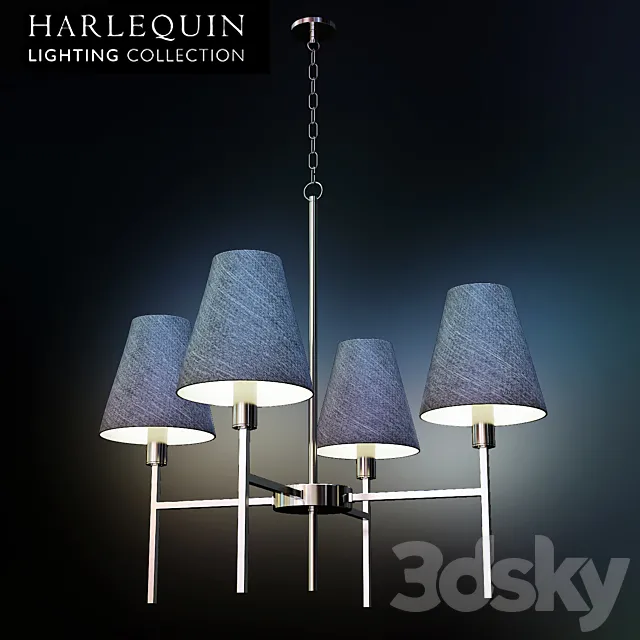 Chandelier _ Harlequin lighting _ Lucerne 4LT 3DModel