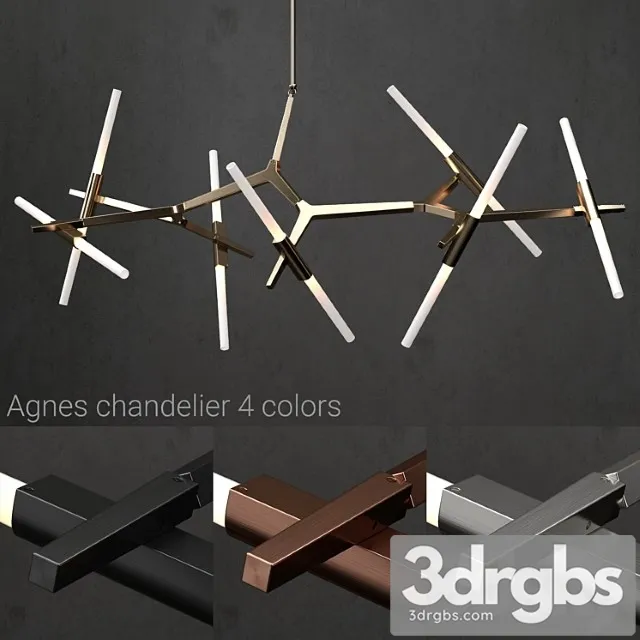Chandelier agnes 14 lights 4 colors 3D Model Free