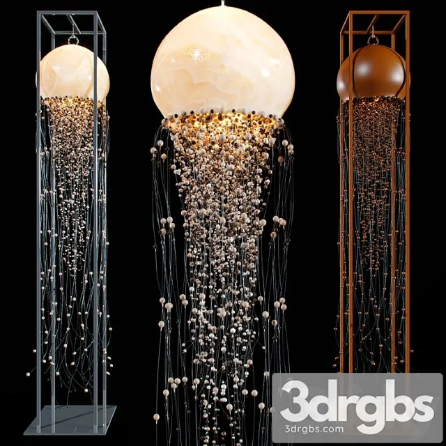 Chandelier and Floor Lamp Jellyfish 3D Model Download