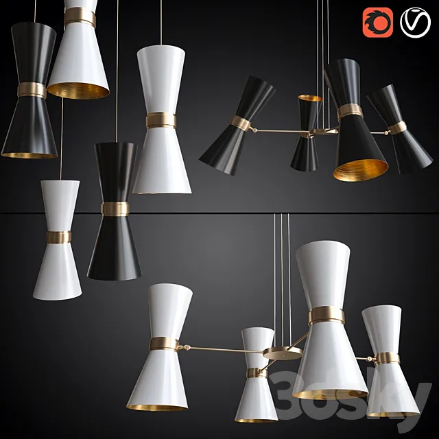 Chandelier and pendants CAIRO MULLAN 3DModel