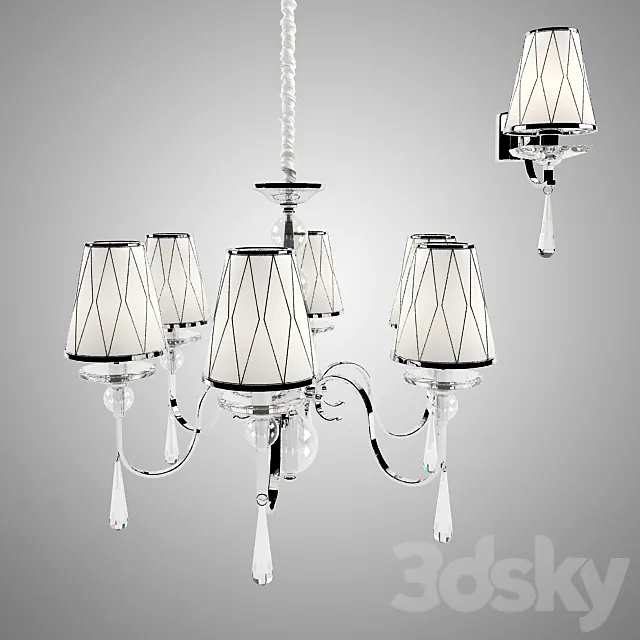 Chandelier and sconces Crystal Lux DANDY 3DModel