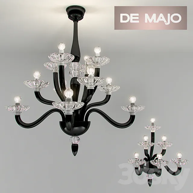 chandelier and sconces "de majo" 3D Model