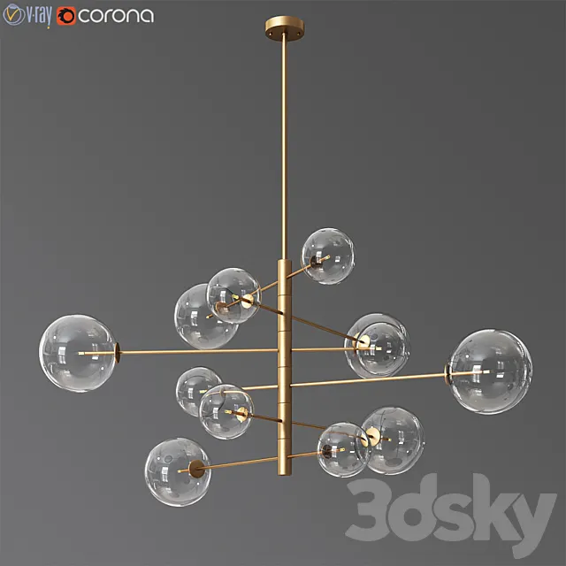 Chandelier argento s eichholtz 3D Model