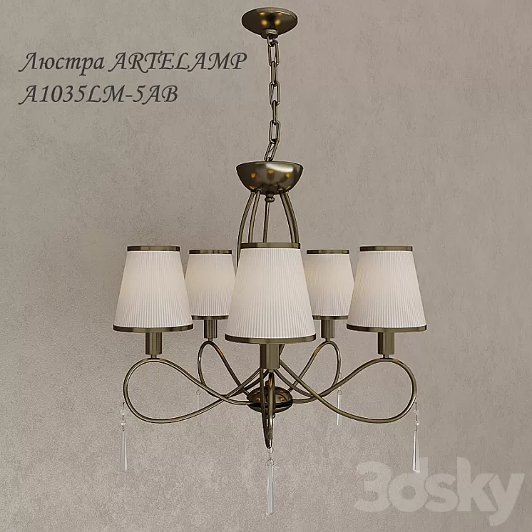 Chandelier ARTE LAMP A1035LM-5AB 3D Model