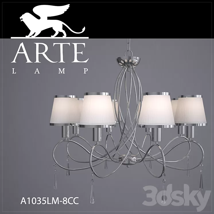 Chandelier ARTE LAMP A1035LM-8SS 3D Model