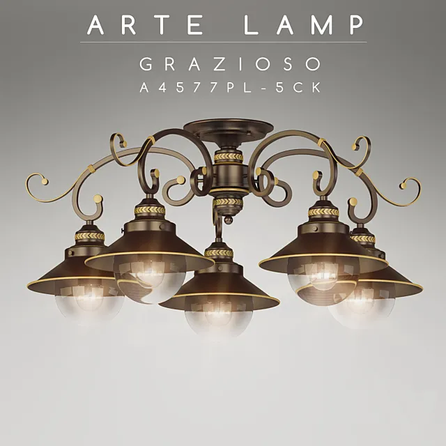 CHANDELIER ARTE LAMP A4577PL-5CK GRAZIOSO 3DModel