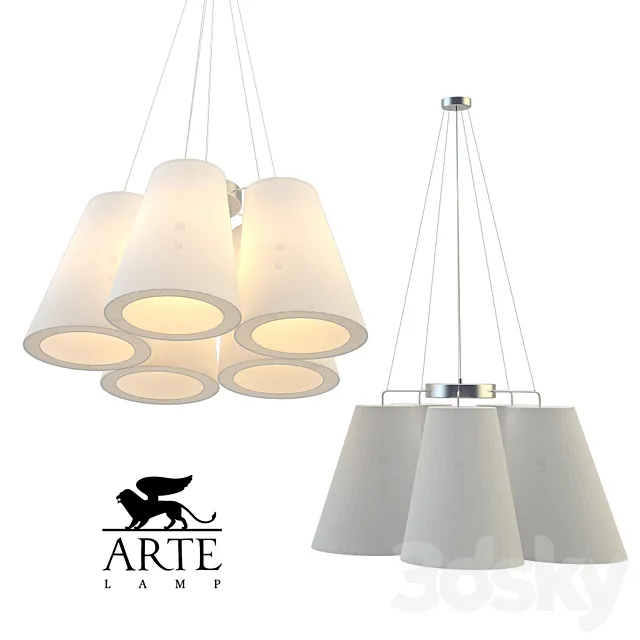 Chandelier Arte lamp A9535LM-5SS Paralume 3DModel