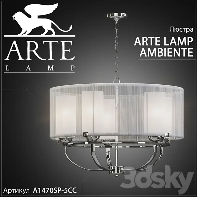 Chandelier Arte lamp Ambiente A1470SP-5CC 3D Model