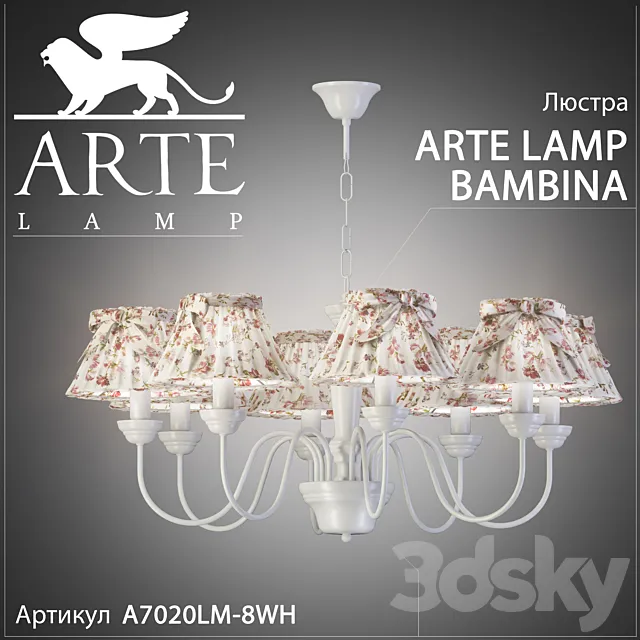 Chandelier Arte Lamp Bambina A7020LM-8WH 3D Model