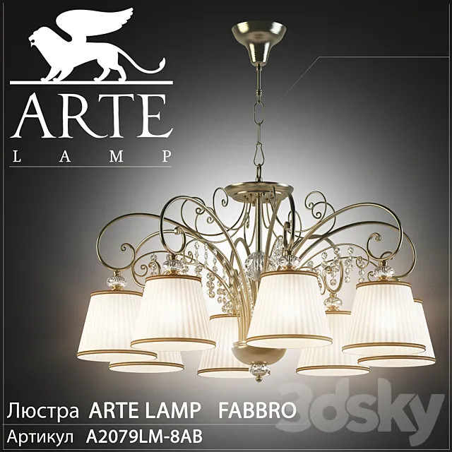 Chandelier Arte Lamp Fabbro A2079LM-8AB Free Download