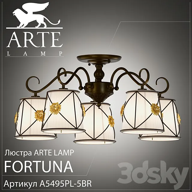 Chandelier Arte Lamp Fortuna A5495PL-5BR 3DModel