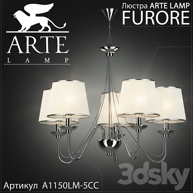 chandelier Arte lamp Furore A1150LM-5CC 3DModel