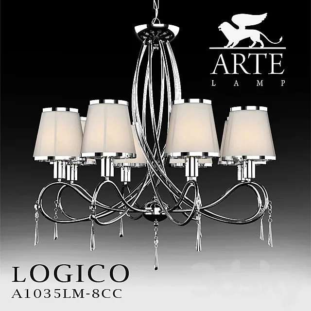 Chandelier Arte Lamp Logico A1035LM-8CC 3DModel