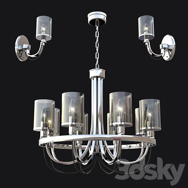Chandelier Arte Lamp Ombra 3DModel